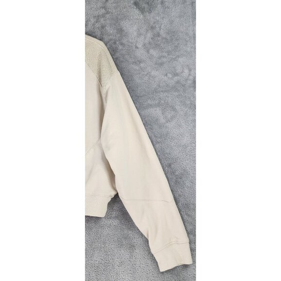 The Greii Sweatshirt Womens Large Cream 1/4 Zip Long Sleeve Preppy Casual Top - Picture 2 of 10